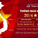 THÔNG BÁO LỊCH NGHỈ LỄ 30/4 VÀ 1/5